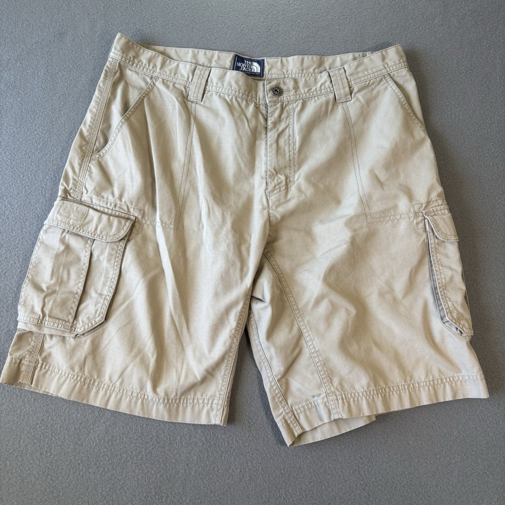 The North Face Ripstop Cargo Shorts Men's 38 Regular Tan Polycotton Hiking Y2K